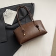 thumbnail image 4 of Yucurem Vintage Shoulder Bags for Women, Trendy Leather Hobo Handbag with Pendant for Work Travel (Brown), 4 of 9