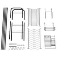 thumbnail image 2 of Nex Adjustable 35-37” x 9.8” x 24.5” Dish Rack, Black Stainless Steel, 2 of 6
