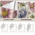 thumbnail image 5 of Vintage Flowers Swag Curtains for Kitchen/Bedroom/Living Room, Spring Watercolor Floral Dragonflies Beige Scalloped Curtains 63 Inch Long, Window Swag Topper Curtains Valances 2 Panels Set 36"x63", 5 of 8