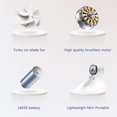 thumbnail image 4 of Ventilador portátil de mano, miniventilador recargable con soporte, ventilador para pestañas para niños, niñas, mujeres, hombres, hogar, oficina, viajes al aire libre, 4 of 8