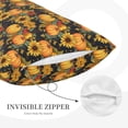 thumbnail image 3 of Lsque Pumpkins And Sunflowers3 Pattern Pillow Case – Soft & Cozy Throw Pillow Cover, Hypoallergenic Cushion Case for Sleeping Women with Envelope Closure-14"x20", 3 of 6