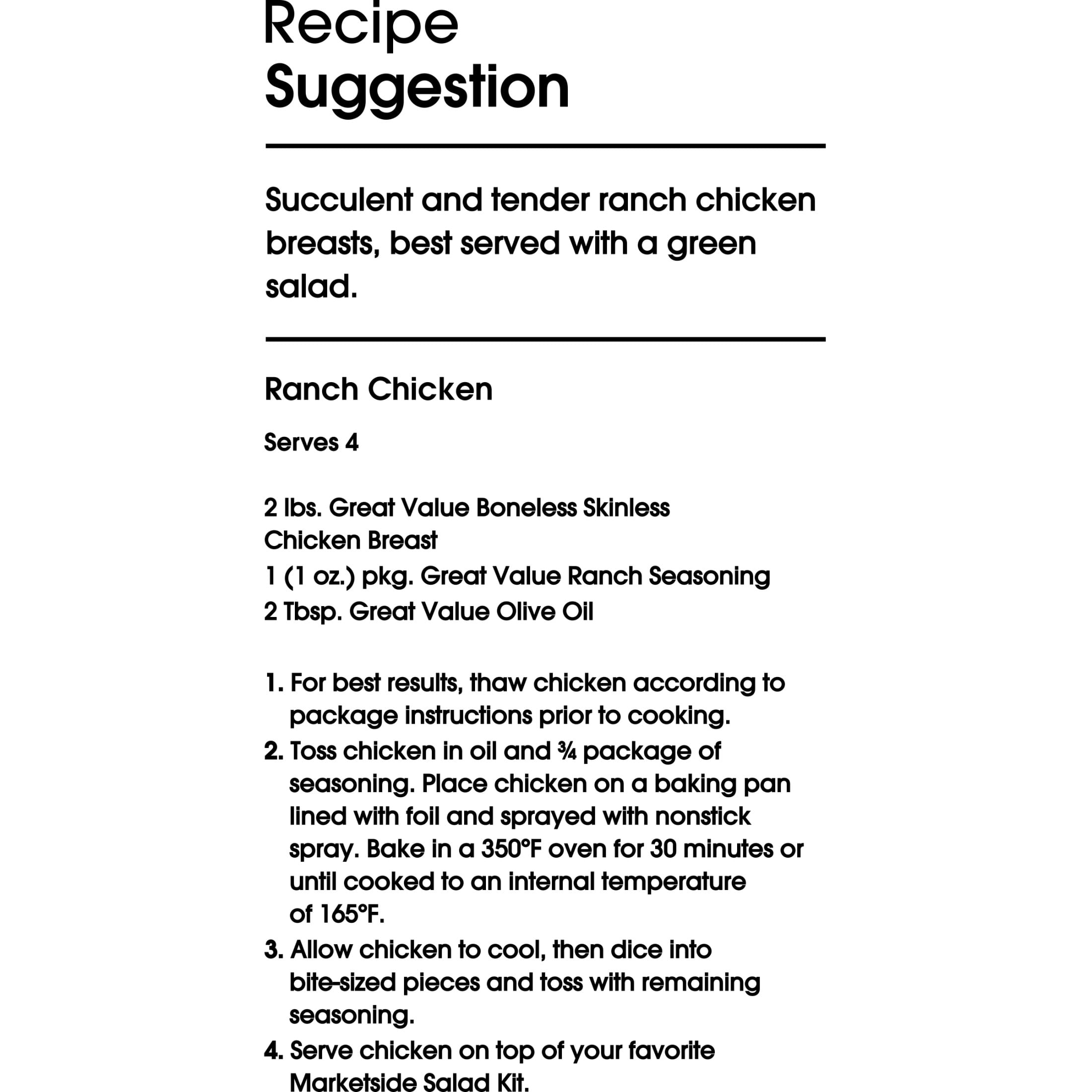 Great Value All Natural Boneless Skinless Chicken Breasts, 3 lb (Frozen)