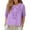 *Purple, variant on ClodeEU Women's Summer Short Sleeve Round Neck Cotton Linen Shirts,Retro Embroidered Boho Blouse Tops Pink,Womens Plus L