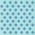 thumbnail image 1 of Ahgly Company Machine Washable Indoor Square Transitional Electric Blue Area Rugs, 7' Square, 1 of 7