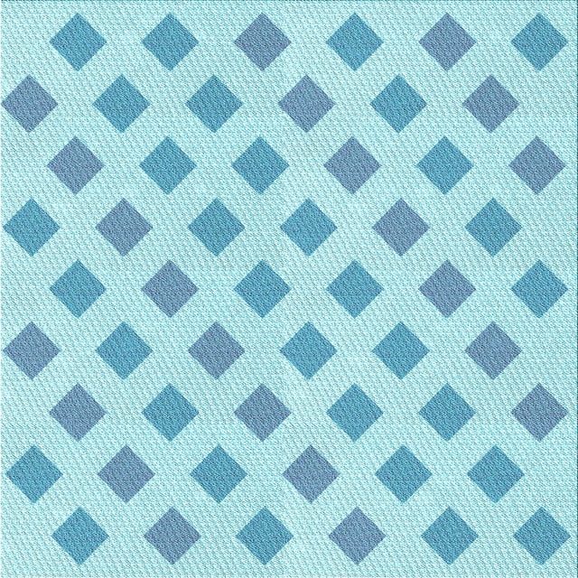 Ahgly Company Machine Washable Indoor Square Transitional Electric Blue Area Rugs, 6' Square