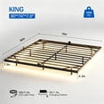 thumbnail image 5 of Bexfil King Size LED Floating Bed Frame with Remote Control and Charging Station, No Box Spring Needed, Easy to Assemble, 5 of 9
