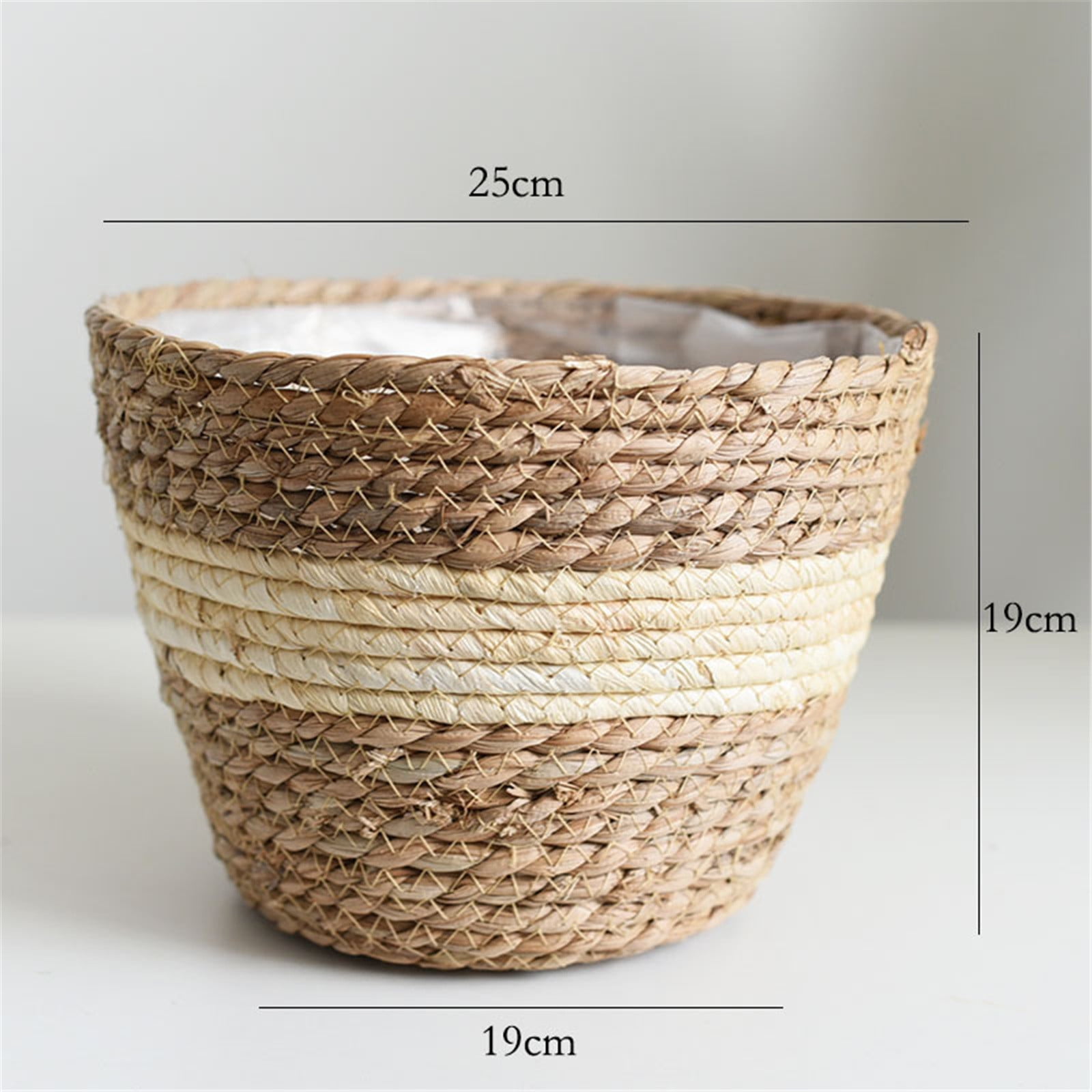Flower Pots Cover Storage Basket Plant Woven Basket Planter Straw