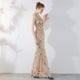 thumbnail image 4 of Vestido de noche de verano, vestido largo ajustado, vestido de cola de pez para novia, vestido de moda para banquetes para mujer, 4 of 6