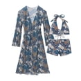 thumbnail image 4 of Fashionable Mesh Tankini Bikini Three Piece Swimwear With Cover Up For Beach Pool, 4 of 9