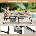 thumbnail image 6 of Gymax Folding Chaise Lounge Chair Adjustable Beach Chair w/ Comfortable Headrest, 6 of 9