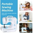 thumbnail image 7 of Sewing Machine for Beginners, Portable Mini Sewing Machine with 13 Replaceable Presser Feets, Built-in 12 Stitches, Extension Table, 39 Colors Thread, Reverse Sewing, 2 Speed Foot Pedal, Sewing Kit, 7 of 7