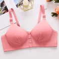 thumbnail image 7 of Front Closure Bras for Womens Bras Front Snaps Seniors Snap Front Bra Older Women Comfort Everyday Bras (Watermelon Red), 7 of 7