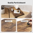 thumbnail image 4 of C Shaped End Sofa Table, Vintage Side Couch Table for Living Room, Bedroom, 27"(H) x 19.7"(W) x 12.6"(D), Brown, 4 of 13