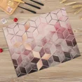 thumbnail image 5 of 2024 Placemat Ins Pink Gold Geometric Table Mats Simple Lines Marble Nordic Western Kitchen Cup Mats Pad Drink Coasters, 5 of 7