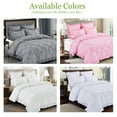 thumbnail image 2 of HIG Blush 5 Piece Bed in a Bag – Ruffled Comforter Set with French Country, Queen for Adults, 2 of 7