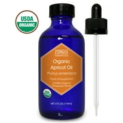 Zongle USDA Certified Organic Apricot Oil, Safe To Ingest, Prunus Armeniaca, 4 OZ