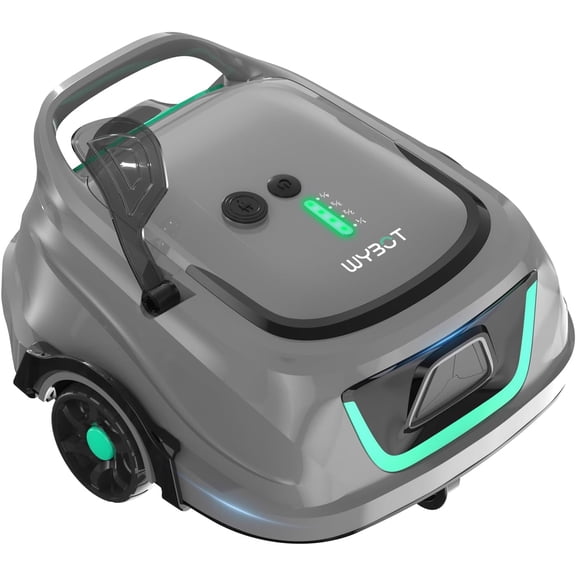 Restored WYBOT A1 Cordless Robotic Pool Cleaner, Automatic Pool Vacuum for Above Ground Pools with 120 Mins, Double Filters, LED Indicator, Charge in 2.5H, 4 Cleaning Modes (B Grade)