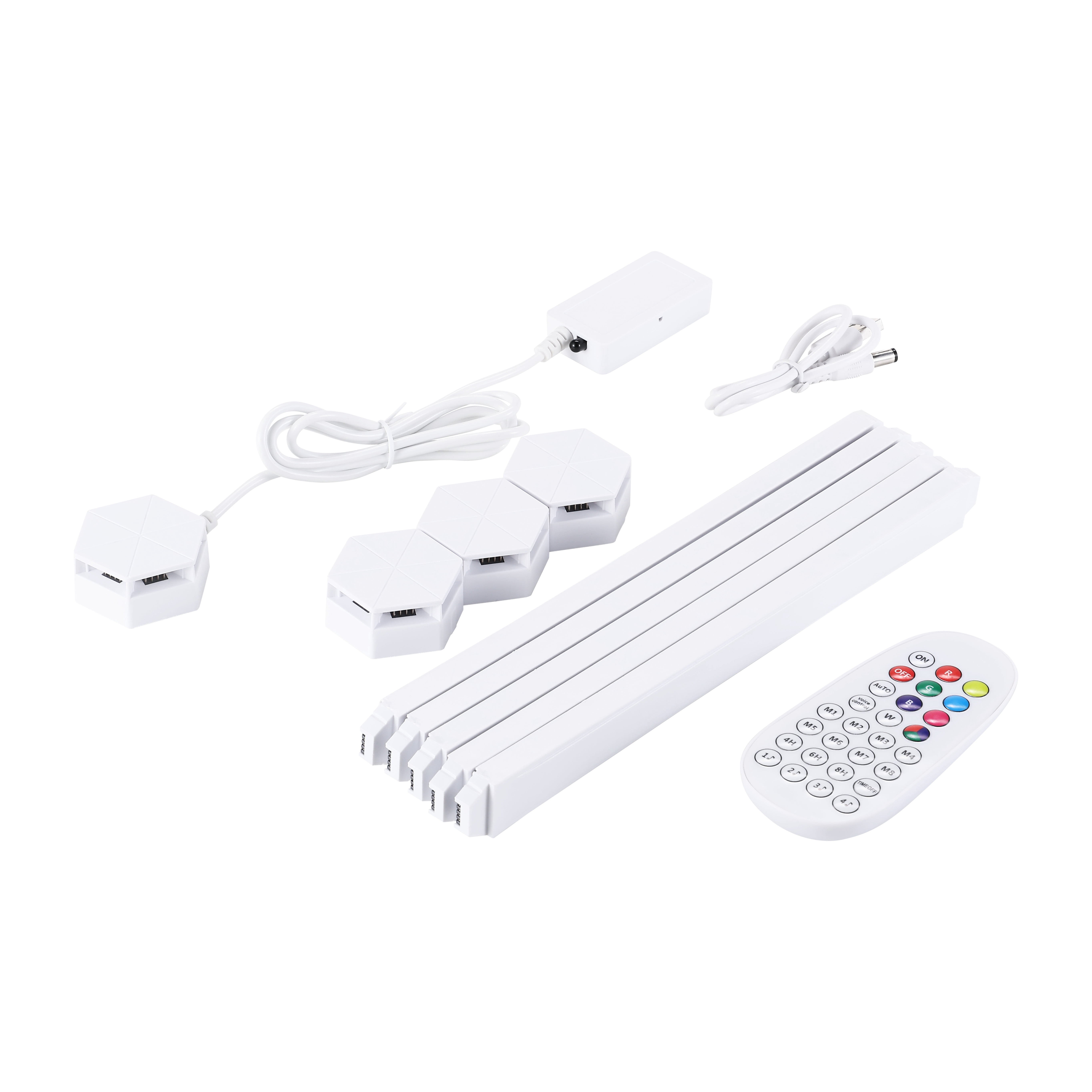 Vivitar RGBIC LED Wall Light Bars, 9-Pack Modular Light Panels with Flowing Effects, Magnetic Snap Design, Remote Controlled – for Gaming Rooms, Bedrooms, or Studios