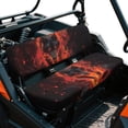 thumbnail image 2 of HUIACONG Flame Wolf UTV Seat Covers Waterproof Polyester Breathable Universal UTV Seat Covers Non-Slip Soft for Kawasaki Mule 3000 3010 3020, 2 of 7