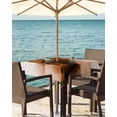thumbnail image 3 of Boanket Outdoor Tablecloth with Umbrella Hole for Patio/Picnic/Party/Camping, Blue Marble Waterproof Table Cloth Square Cover Washable, Modern Ombre Abstract Ink Painting Art (60"x 60"), 3 of 7