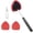 Red, variant on Windshield Cleaner Tool, Car Interior Window Detailing Cleaning Kit with Extendable Handle and 2 Easy-to-Install Reusable Microfiber Pads, Auto Glass Wiper Brush Kit for Car&Home, Blue, 21in