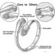 thumbnail image 3 of 2pcs Hug Ring,925 Sterling Silver Hug Rings For Women Men Girls Love Hugging Open Promise Ring, 3 of 5