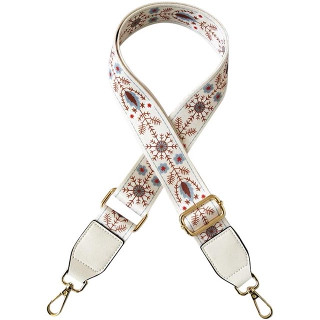 Sangle d'Épaule Colorée en Forme de Fleur, Sangle de Sac, Accessoires Bricolage, 80-130 cm de Long, Sangle d'Épaule Ajustable, Sangle de Transport pour Sacs d'Épaule, Bandoulière, Sangles de Sac à Main, Sangle d'Épaule, Blanc