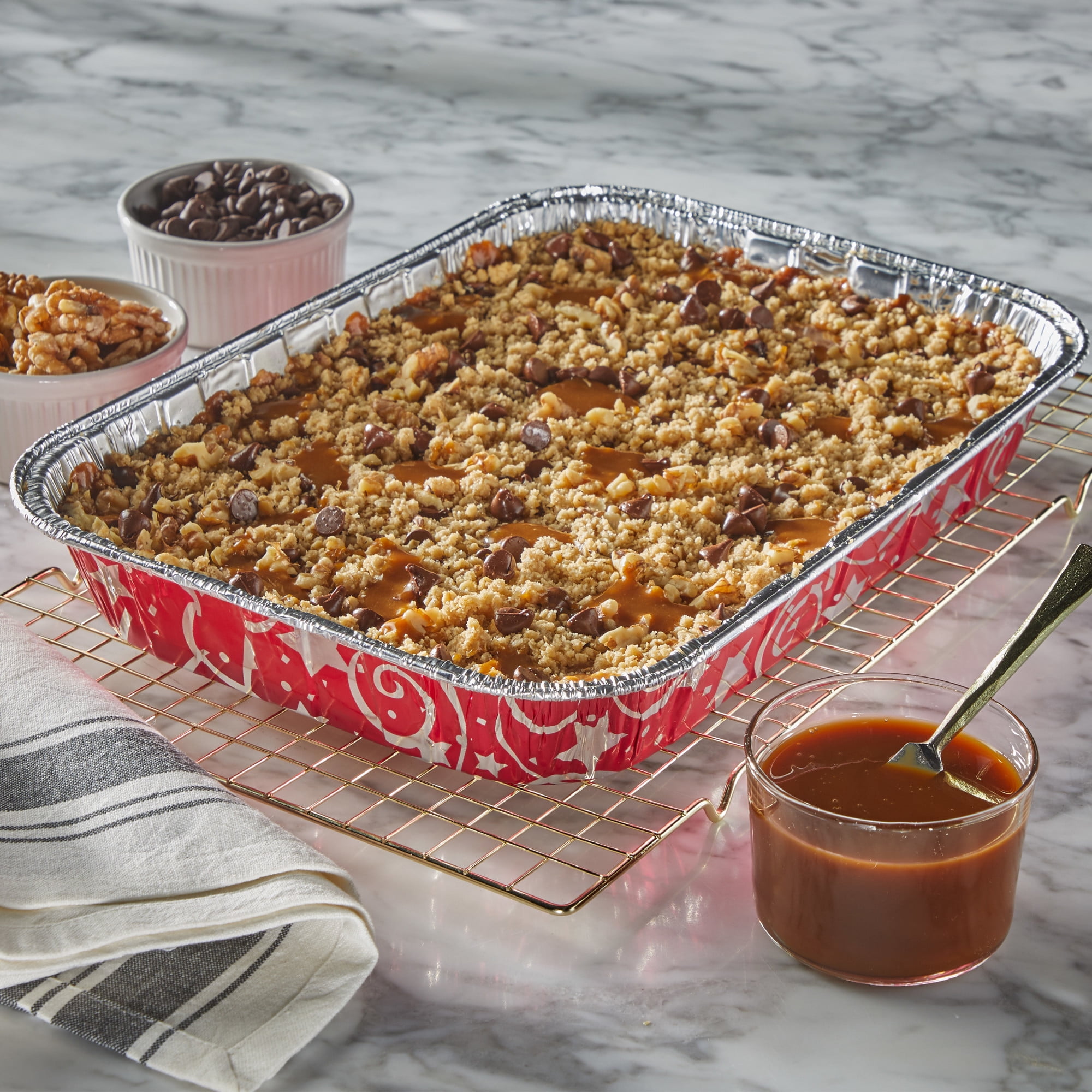 (3 pack) Ez Foil Cake Pans With Cover Bakeware 12.75 Inch 12.75Inch X 9Inch X 1.84375Inch Red 1 Pack 2 Count