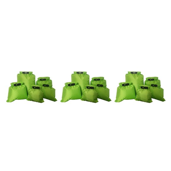 Soidarity Bolsa seca impermeable de 5 piezas canotaje pesca Drifting Rafting Pack portátil ciclismo reutilizable hebilla saco verde Type1 NO1