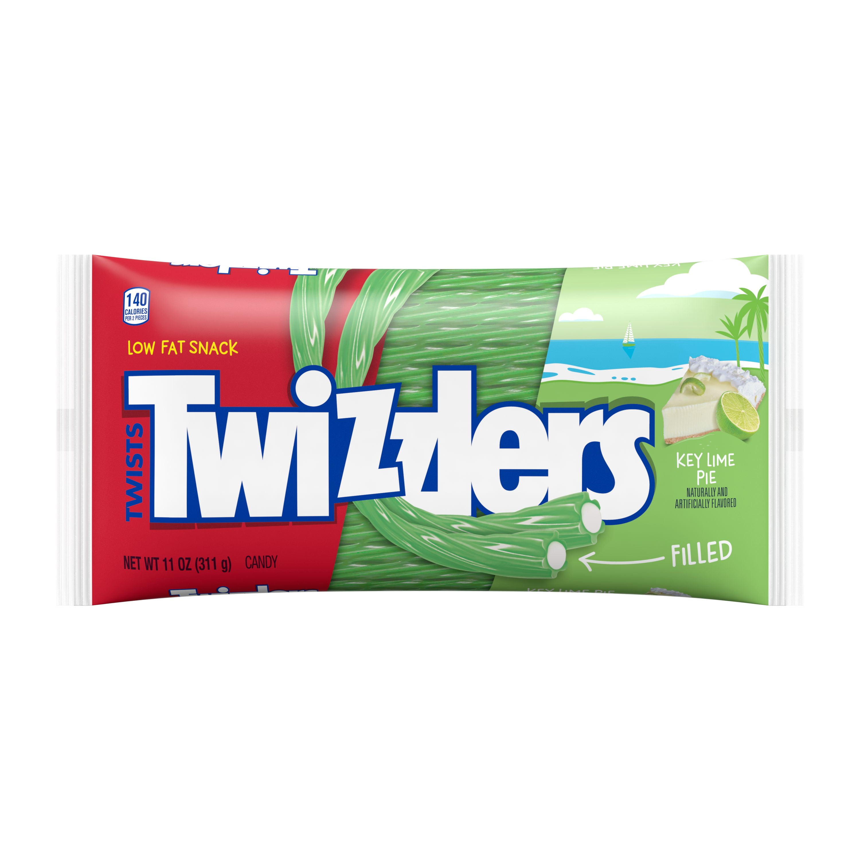 Twizzlers Key Lime Flavored Chewy Candy Twists, 11 oz. Bag