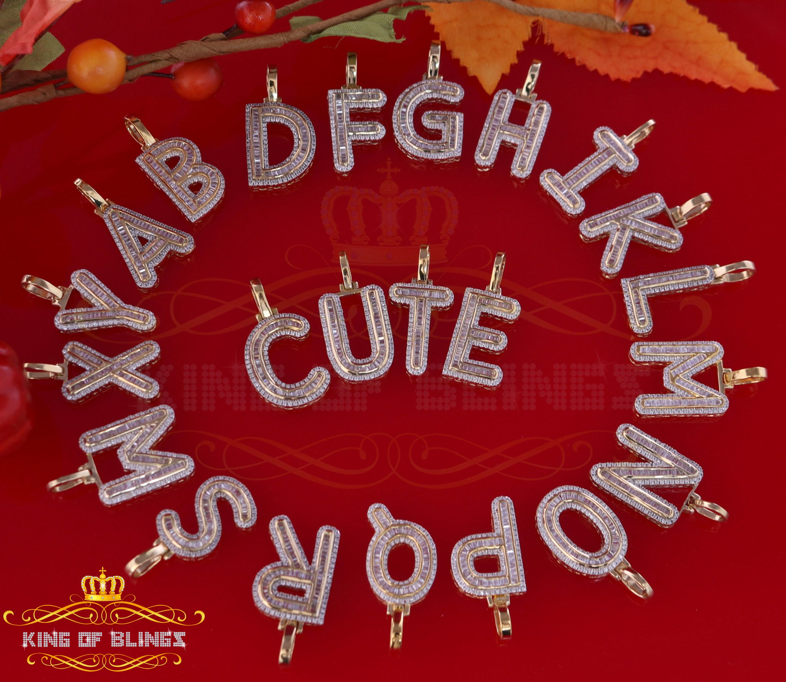 King Of Blingsgs - 10k Yellow Gold Finish Lab Created Bugutte Silver ...