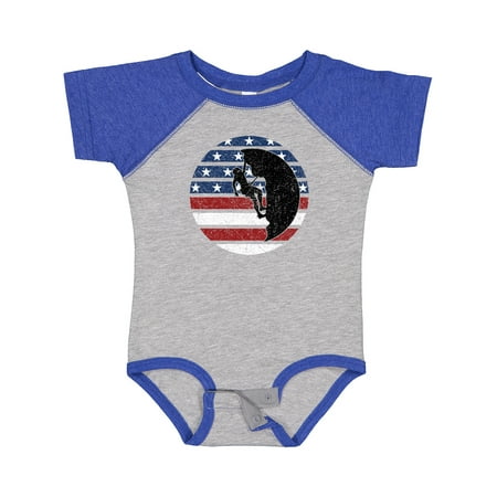 

Inktastic Rock Climbing USA Flag Gift Baby Boy or Baby Girl Bodysuit