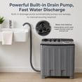 thumbnail image 4 of Dawmilon Portable Washing Machine, 30LBS Twin Tub Washer with Drain Pump, Semi Automatic Washer and Spinner Combo for Apartments, Dorms, RVs & Camping, 4 of 7