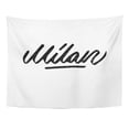 thumbnail image 1 of JSDART Abstract Milan Ink Hand Lettering Modern Brush Phrase Inspiration Cool Simple Sign Black Wall Art Hanging Tapestry Home Decor for Living Room Bedroom Dorm 51x60 inch, 1 of 1