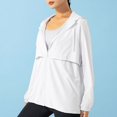 thumbnail image 2 of Vedolay Womens 2023 Jackets Womens Casual Jackets Distresse Oversized Stretch Button Up Cropped Coats,White SM, 2 of 5