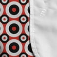 thumbnail image 4 of Retro Microwave Oven Cover, Circular Motif Repetition with Concentric Tricolor Rounds, Water Resistant Organizer with Pockets for Kitchen, 36" x 12", Vermilion Charcoal Grey, by Ambesonne, 4 of 4