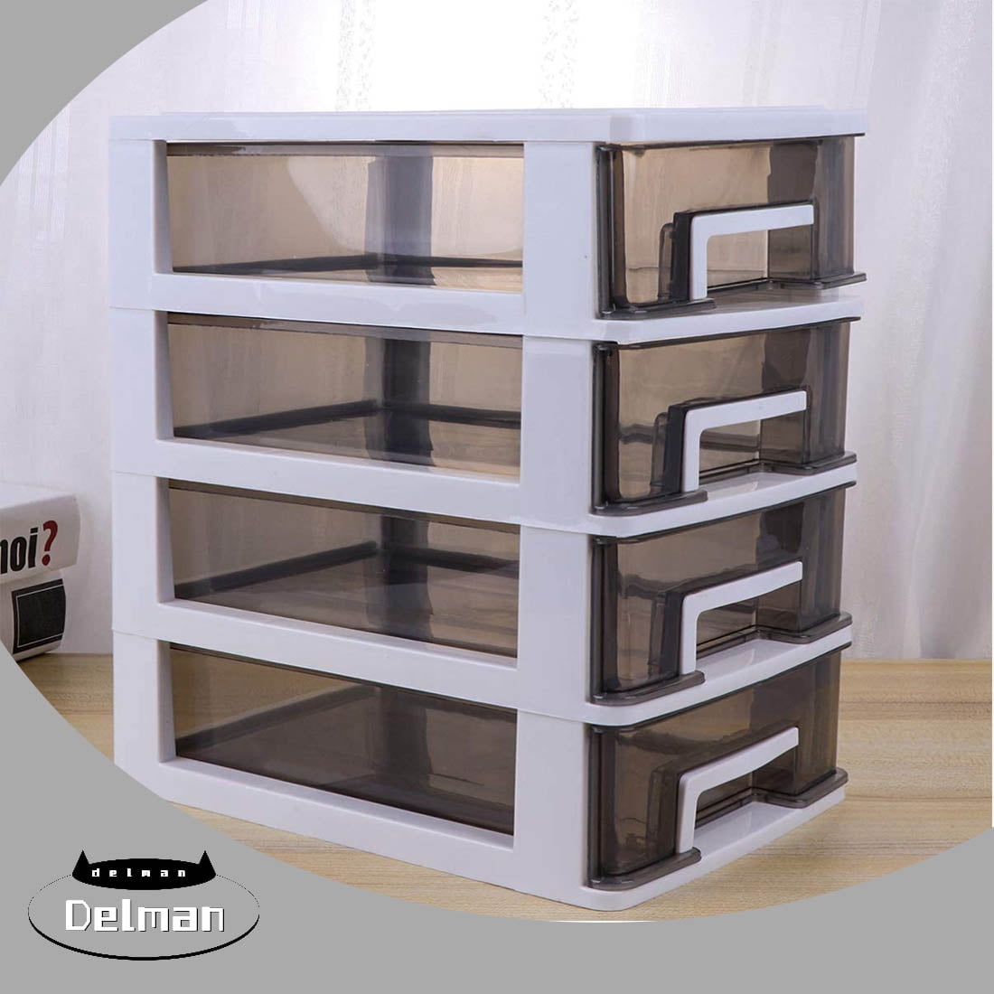 Plastic Storage Drawers Organizer FourLayer Storage Drawers Household