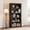 Black relief mountain pattern, variant on Sturdy Farmhouse Bookcase – 5-Tier Wooden Open Bookshelf – Tall Rustic Storage & Display for Office, Living Room, Bedroom – Dark Cherry – 31.5"W x 12.8"D x 67.4"H, 800*320*1712
