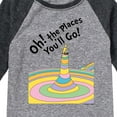 thumbnail image 3 of Dr. Seuss - Oh! The Places You'll Go - Kids Toddler And Youth Raglan Graphic T-Shirt, 3 of 5