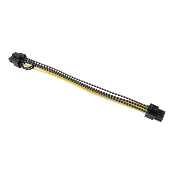 Adaptador de corriente de 6 pines a hembra (6 2), cable para tarjeta gráfica de video GPU, cable de alimentación 1 PC