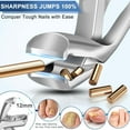 thumbnail image 3 of Welcome to my boutique. Toenail Clippers for Seniors Thick Nails - Ergonomic Large Angled Head Nail Clippers with Catcher, Mess Free Wide Jaw Sharp Blade Nail Cutter Gifts for Him Men & Women, Sliver, 3 of 4