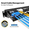 thumbnail image 4 of Patch Panel Enmane, soporte en rack Keystone RJ45 de 24 puertos en blanco, 4 of 7