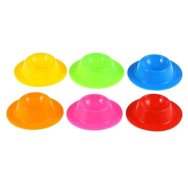 6 hueveras de silicona de grado alimenticio, aptas para lavavajillas, soporte para huevos, suministros de cocina (rojo, rosa, naranja, amarillo, azul y verde)