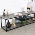 thumbnail image 3 of Costway 2-Tier Accent Table Sofa Side W/ Tempered Glass Shelf Cocktail Coffee, 3 of 8