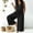 Black, variant on JUSLIO Linen Jumpsuits for Women Loose Fashion Casual Drawstring V-Neck Jumpsuits