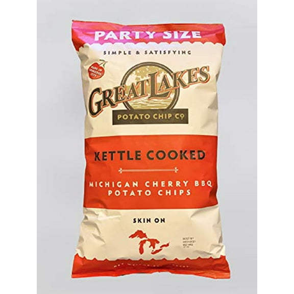Great Lakes Cherry BBQ Potato Chips, Party Size, 22 oz