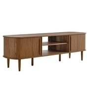 Contour 63" Wood TV Stand in Walnut