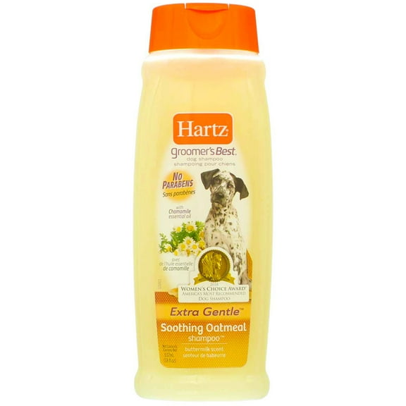 Hartz Groomer's Best Soothing Oatmeal Dog Shampoo, Buttermilk, 18 fl oz (4 Pack)