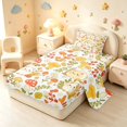 thumbnail image 2 of Homewish Cute Botanical Mushrooms Twin Sheets,Kawaii Guinea Pig Animals Bedding,White,3pcs,1 Flat Sheet,1 Fitted Sheet and 1 Pillowcase, 2 of 6