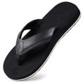 thumbnail image 3 of Harvest Land Comfortable Flip Flops for Men Arch Support Thong Sandals Non Slip Summer Beach Shoes Black Size 10 Males, 3 of 11